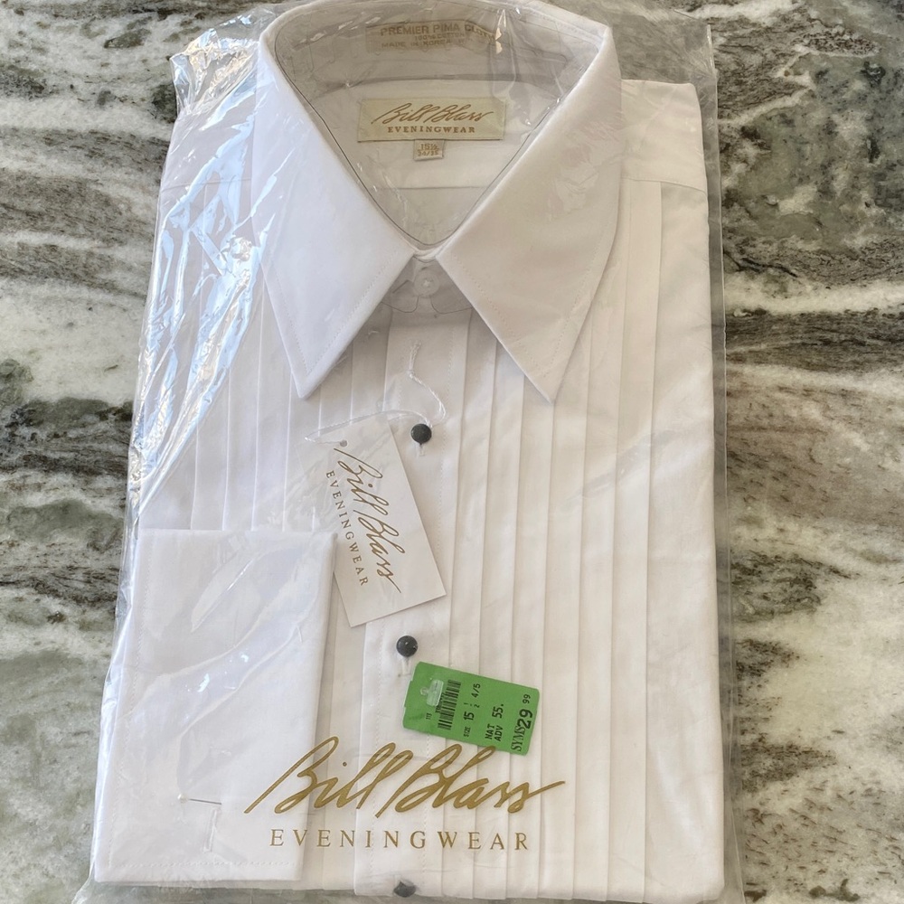 Bill Blass Men's Classic White Dress Shirt